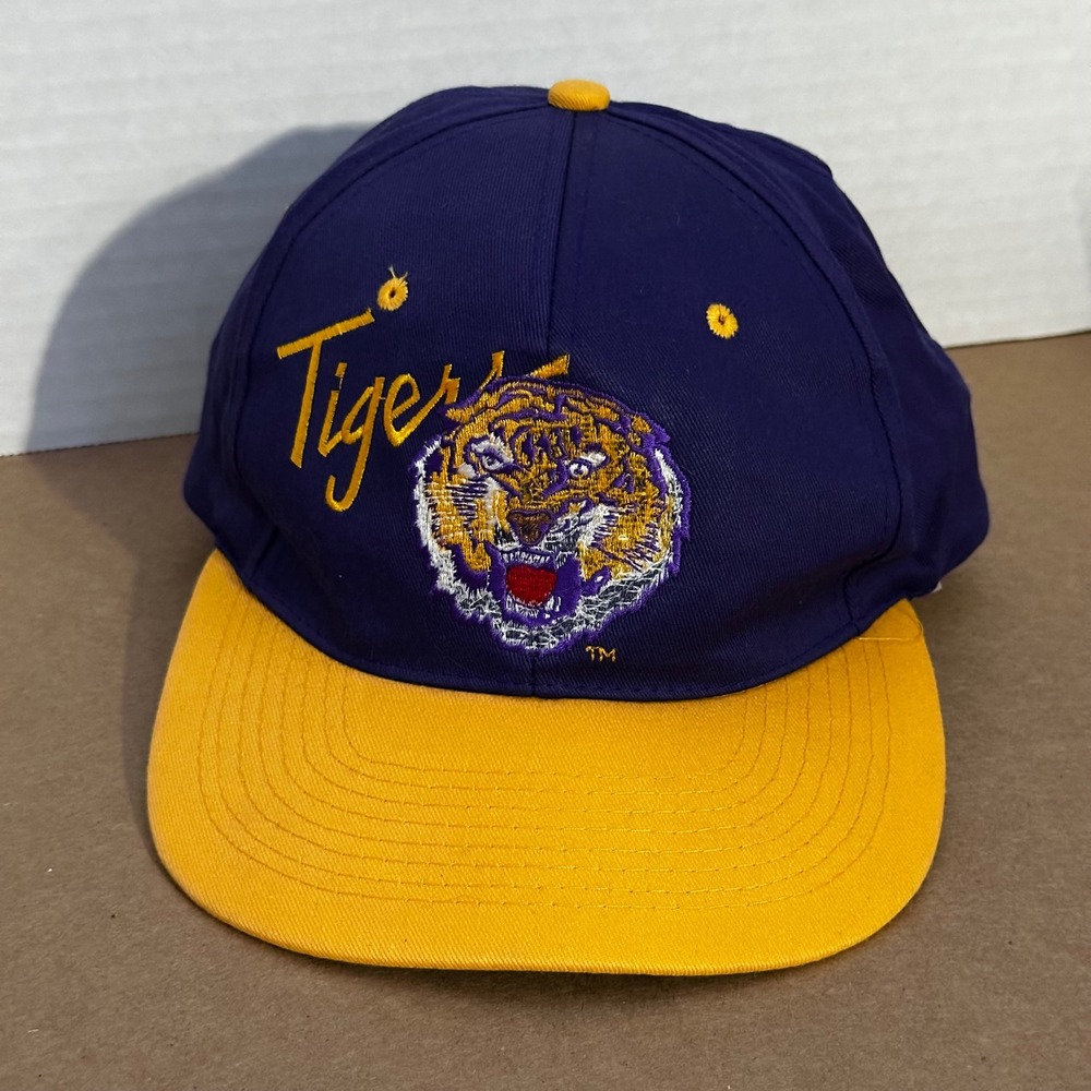 Pioneer LSU Tigers Hat Unisex OSFA Purple Gold Good Vintage Snapback NCAA